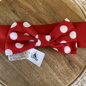 ❗Disney Parks Minnie Mouse Red White Polka Dot Bow Headband/Headwrap❗